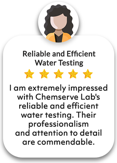 Chemserve customer review about water testing service